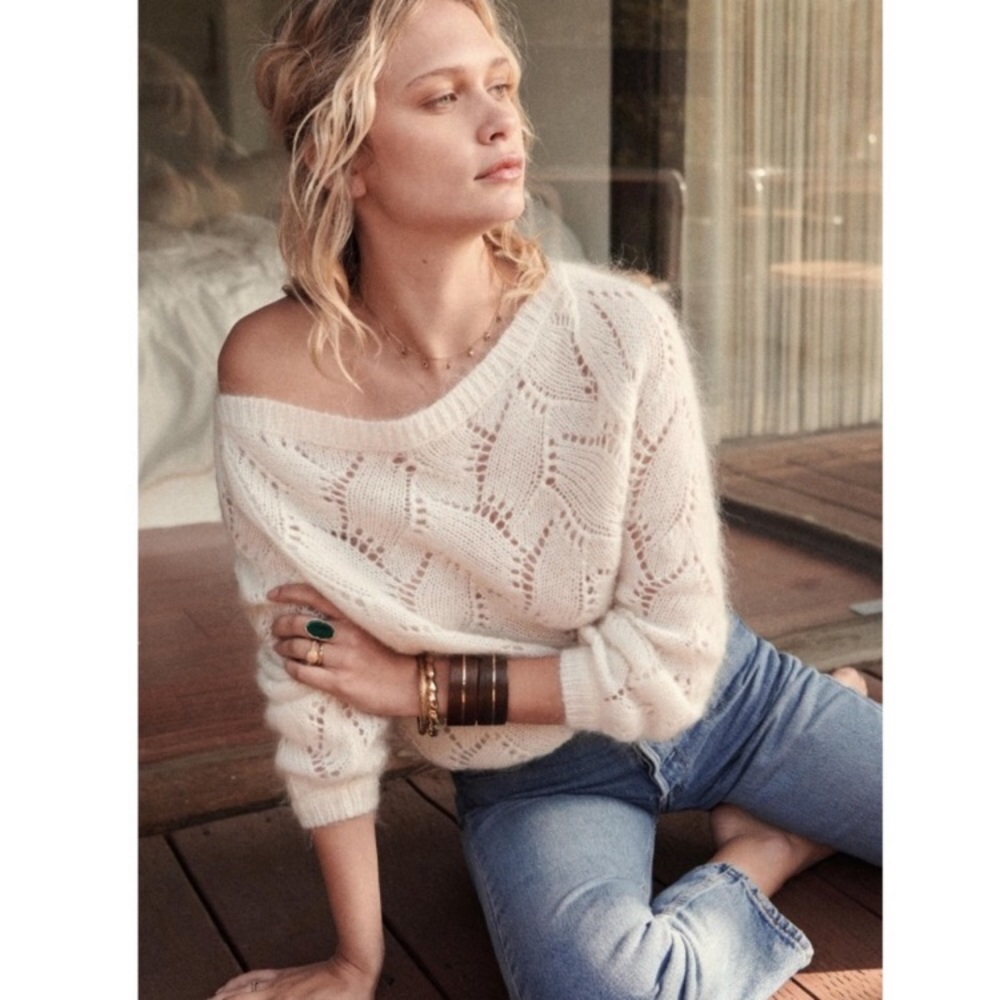 Sezane Avril Wool and Mohair Sweater